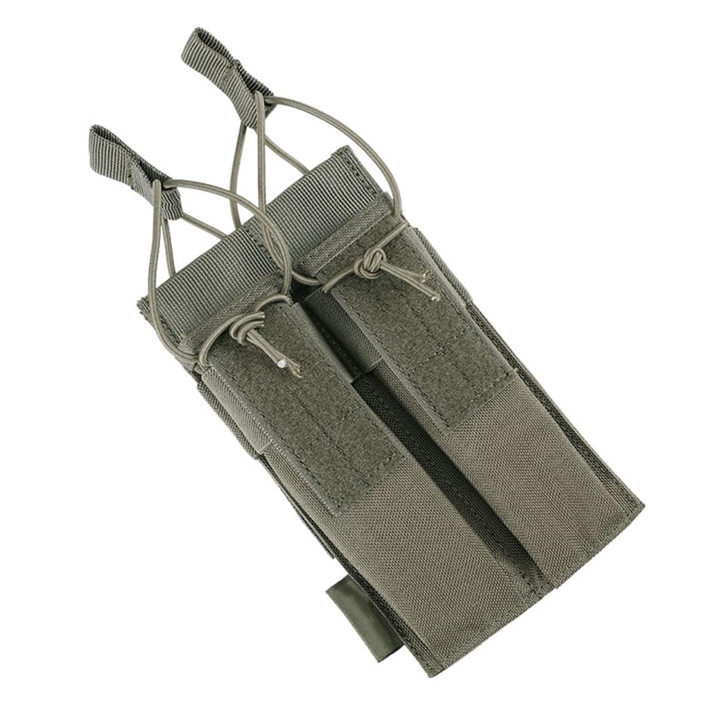 Wlxw One Color P90 Tactical Double Magazine Pouch Bag 1000D Nylon Molle Stack Mag Bag Carrier Utility Tool Case For Hunting Airsoft(Rg)