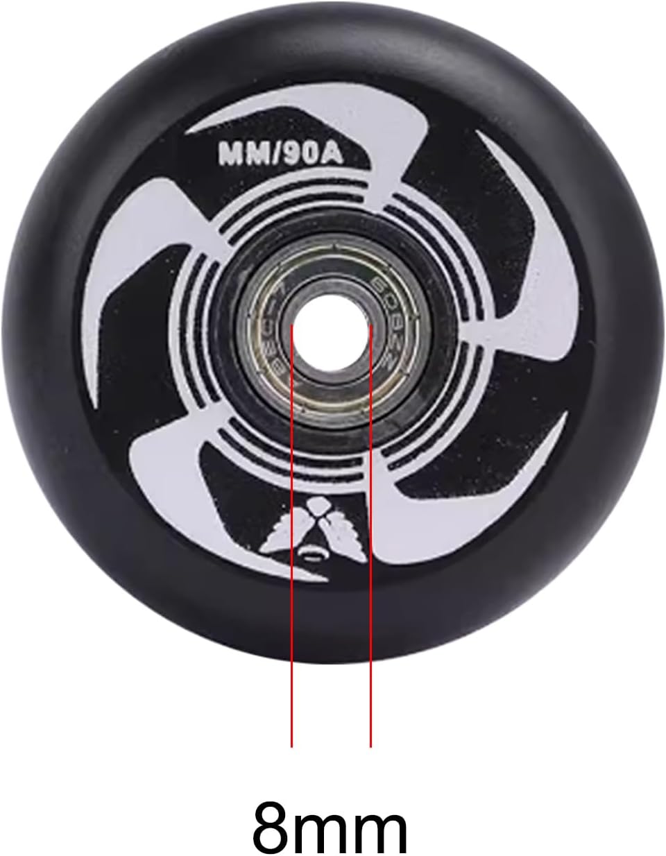 Skate Wheels Replacement, Skateboard Wheels 4 Pack 90A Inline Roller Skate Wheels Indoor， Roller Blade Skating Wheels, Roller Roller Skate Wheels Indoor with Bearings
