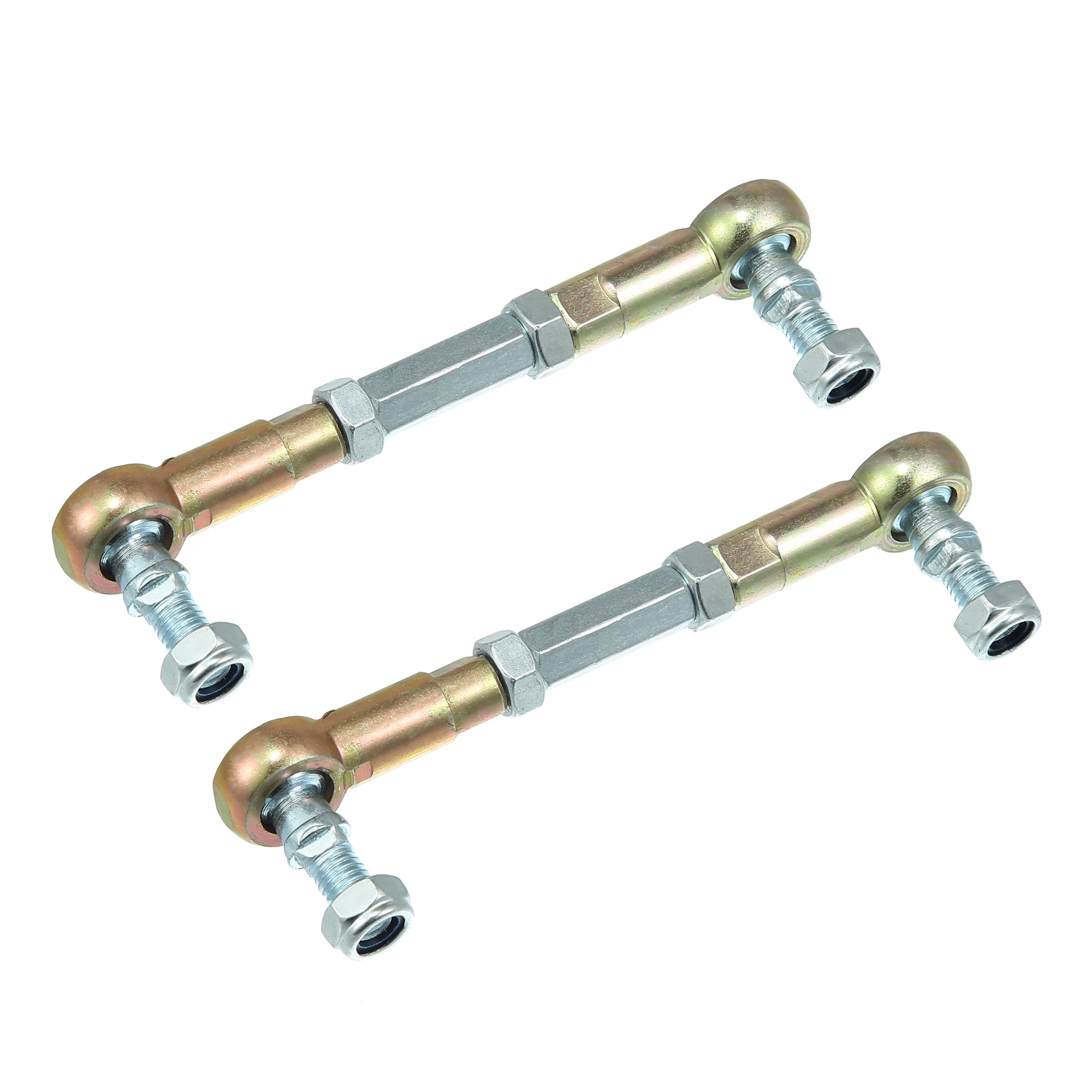 X AUTOHAUX 2 Pièces Attache Tige De Direction M8 80mm pour 125cc ATV | Teinte Bronze, Acier Inoxydable, M8, Longueur Filetage 11mm, Pour 50-250cc