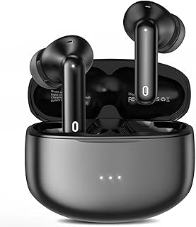 A40 Pro Wireless Earbuds, 50Hrs Playtime Bluetooth Earbuds Built in Noise Cancellation Mic with Charging Case, Bluetooth Headphones with Stereo Sound, IPX7 Waterproof Ear buds for iPhone and Android