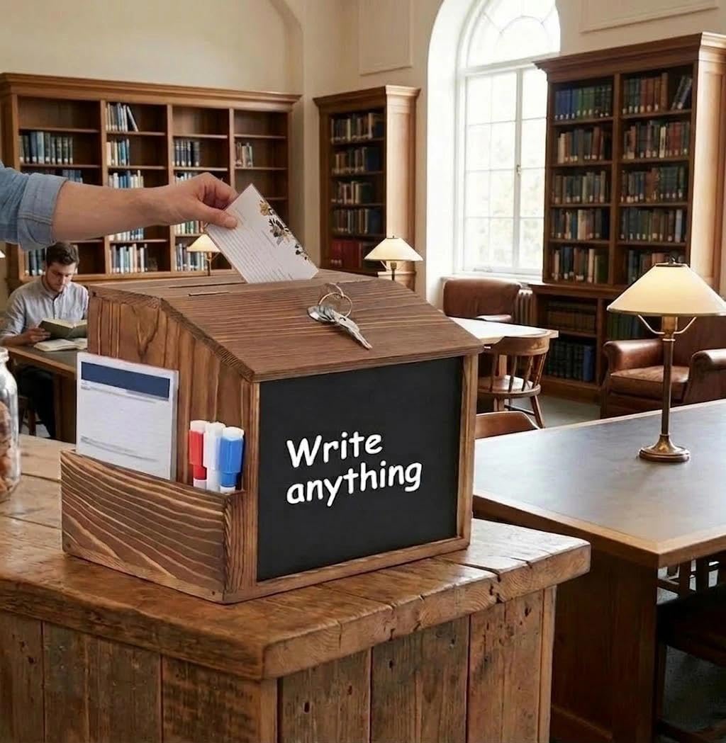 Abschließbare Holz Vorschlagsbox mit Einwurfslot und Schreibtafel Vielseitige Wahlurne & Spendenbox für Büro, Kirche, Restaurant Schule und Events, Wand- oder Standmontage
