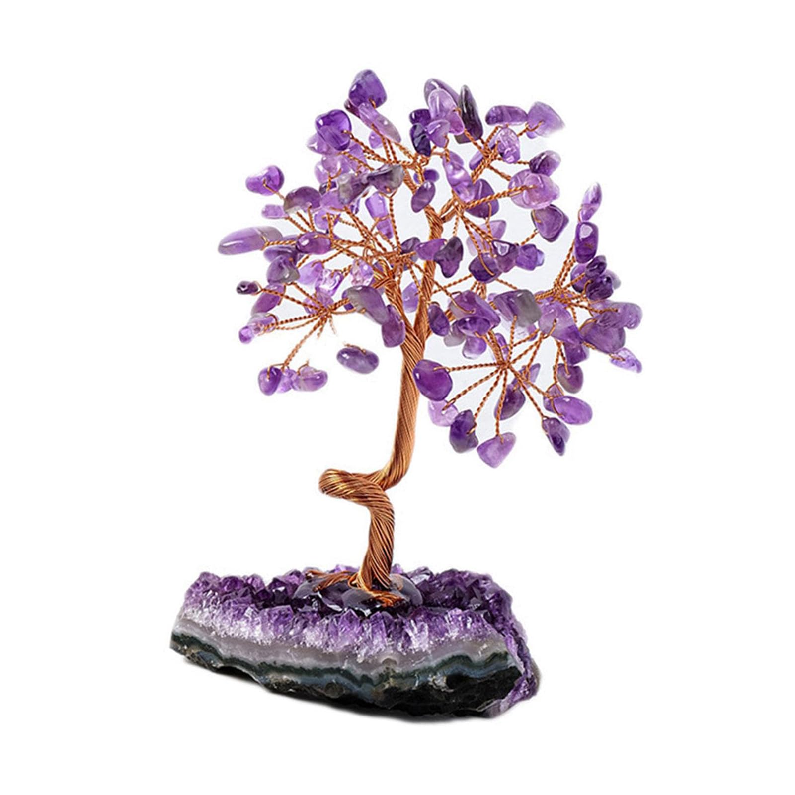 Arbre en améthyste métallique pour la paix spirituelle et l'abondance