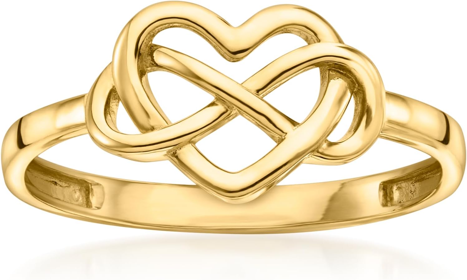 Ross-Simons 10kt Yellow Gold Infinity Heart Ring
