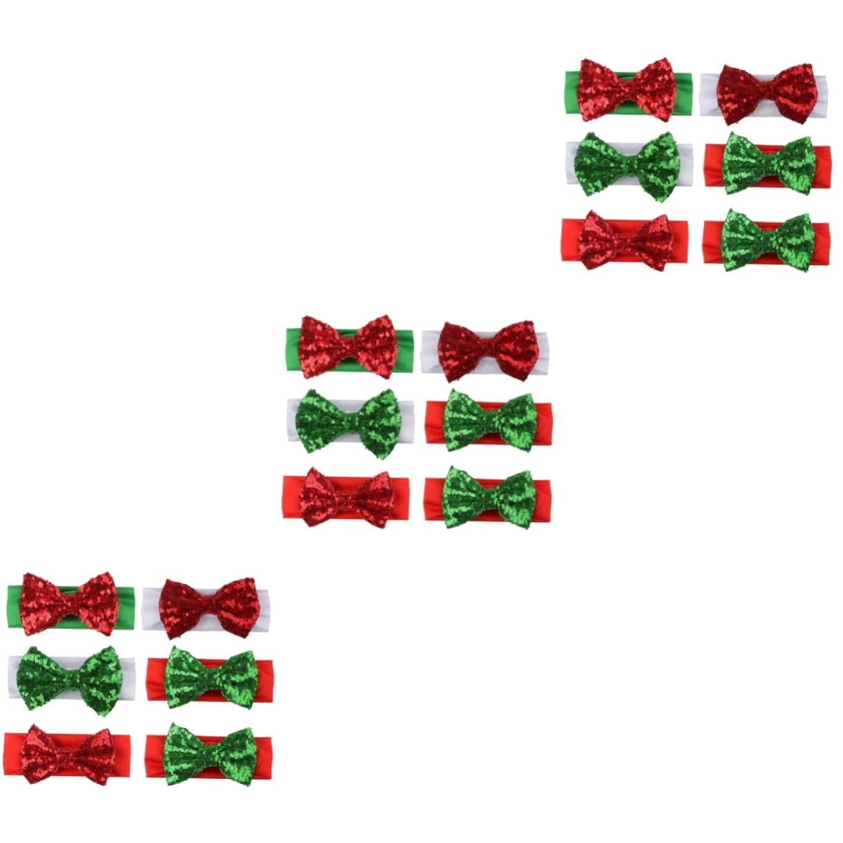 Beavorty 3er-sets Stirnband Baby Mädchen Haarbänder Weihnachten Schleife Einfache Elastische Knoten Wrap Für Kinder 6 Stück * 3