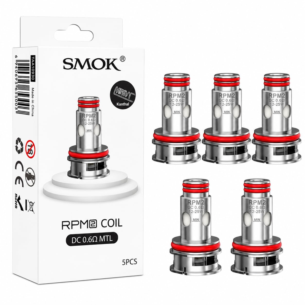 SMOK RPM 2 DC 0.6 Ohm Replacement Dual Coils [Pack of 5]