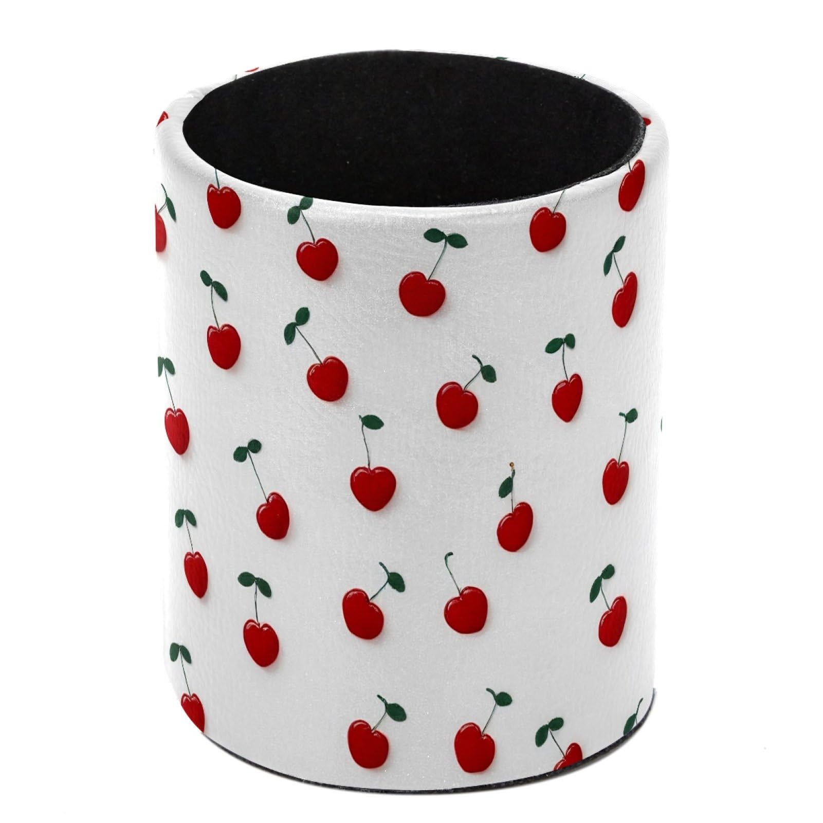 FWJZDSP Cherry Pencil Cup Pen Organizer Makeup Brush Holder for Office Home Countertop Desk Accessory Storage