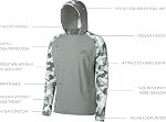 Bassdash UPF 50 Performance de pêche Chemise Refroidissement Hoodie Camo manches longues FS17M pour homme