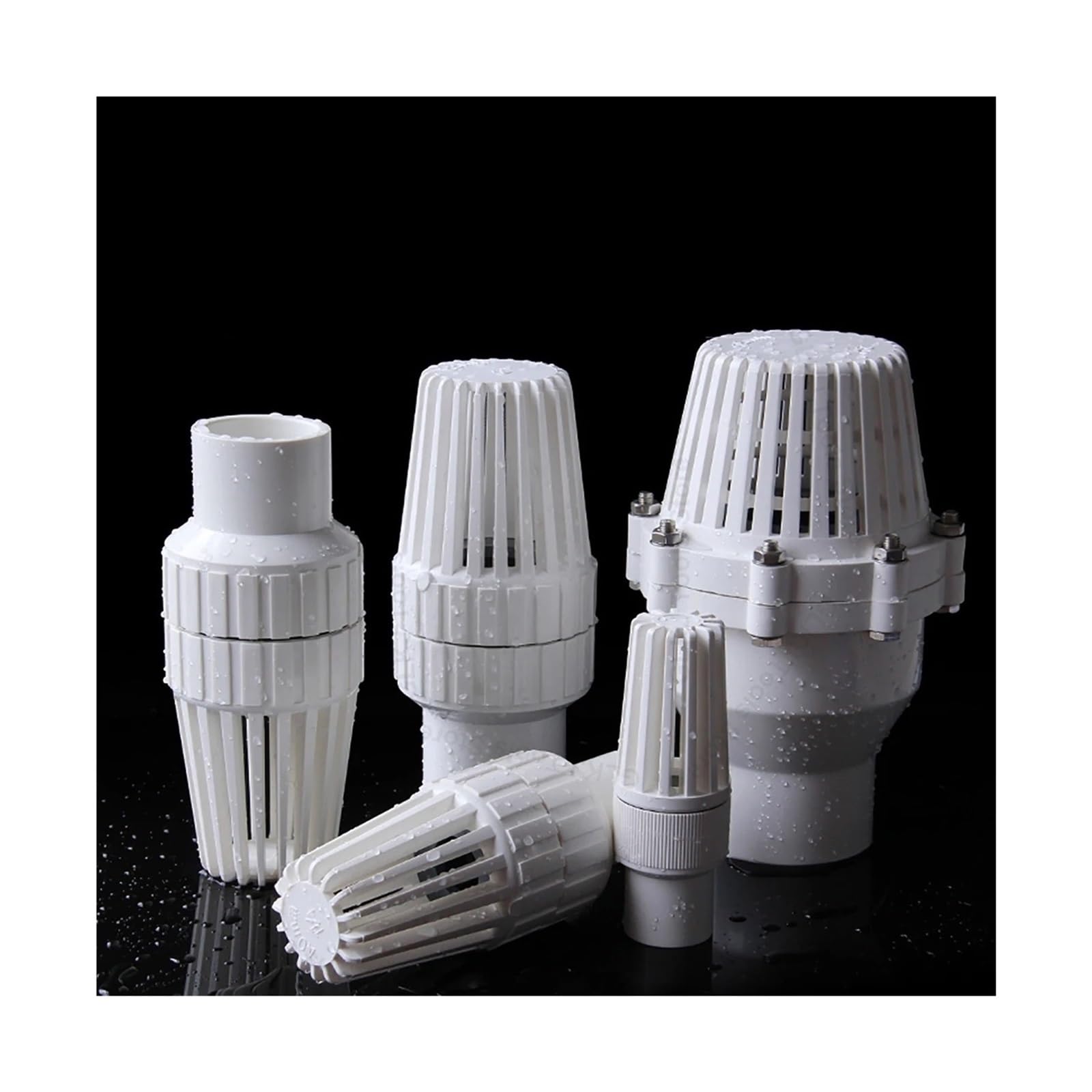 1 szt. ID 75 90 110 160 mm pompa wodna wlot filtra PVC dolny zawór zwrotny armatura akwariowa (wewnętrzna średnica 90 mm, W1hite)
