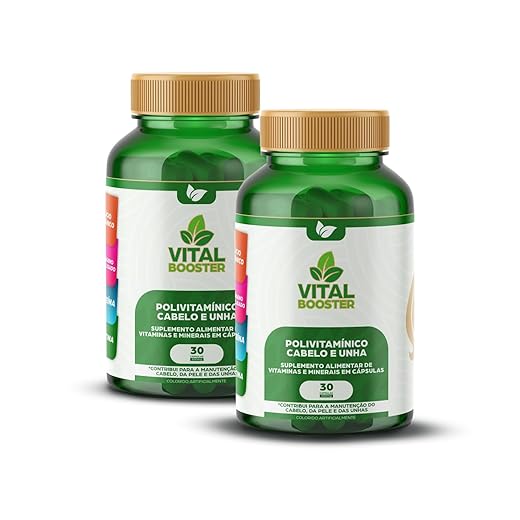 Suplemento Cabelo Unhas - Biotina 150% + Cisteína + Zinco - Crescimento Acelerado Anticaspa - Fórmula Concentrada 60 Cápsulas Resultados 30 Dias - para 2 meses