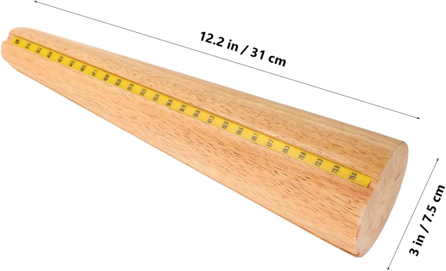NUOBESTY Wooden Bracelet Mandrel Tool Precision Jewelry Making Bangle Sizing Stick for Accurate Wrist Measurement Efficient Repair Compact Portability for Crafting
