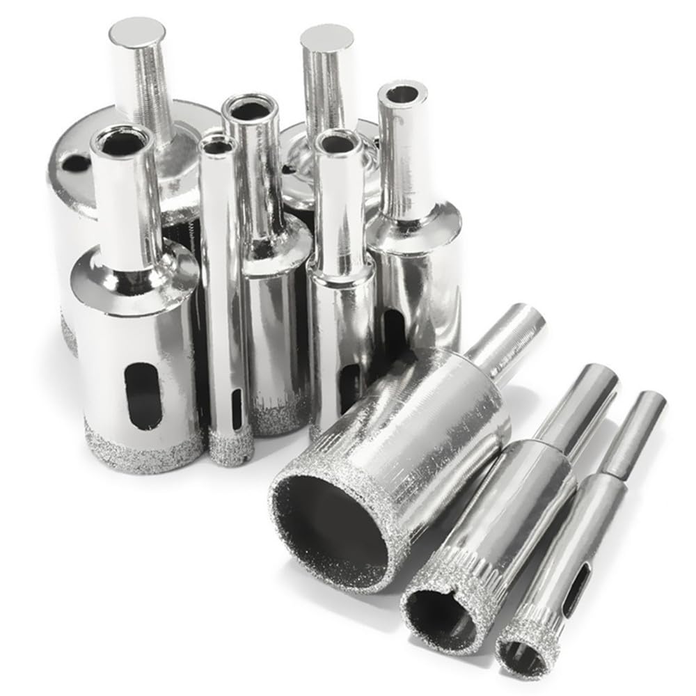 Juego de brocas Hss con revestimiento de diamante de 6-30 mm, 10 piezas, baldosas, mármol, vidrio, sierra perforadora de cerámica, brocas abiertas, broca con núcleo de diamante, 10 piezas