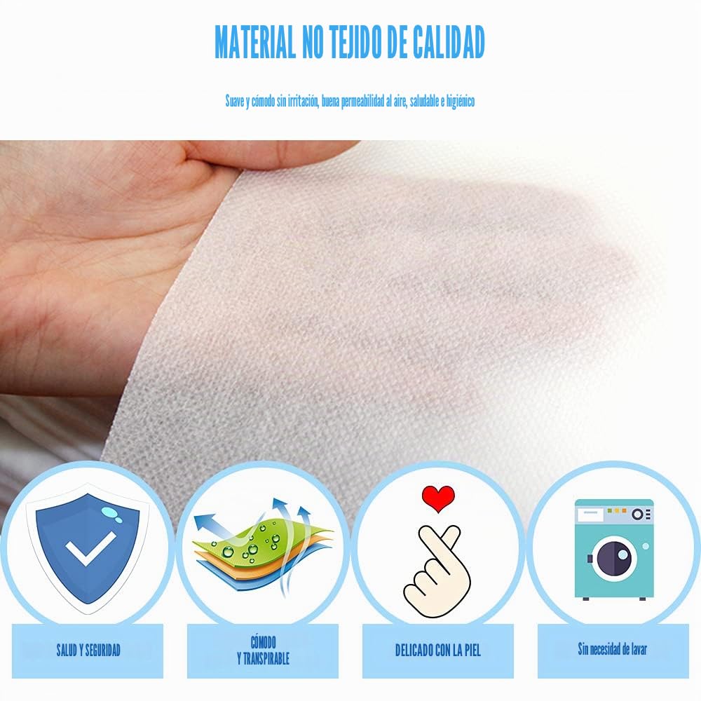 100 PCS Sábanas Desechables de tela no tejida, 80 x 180 cm, Toallas de Masaje Desechables Para Salón de Belleza, Spa, Camas de Hospital