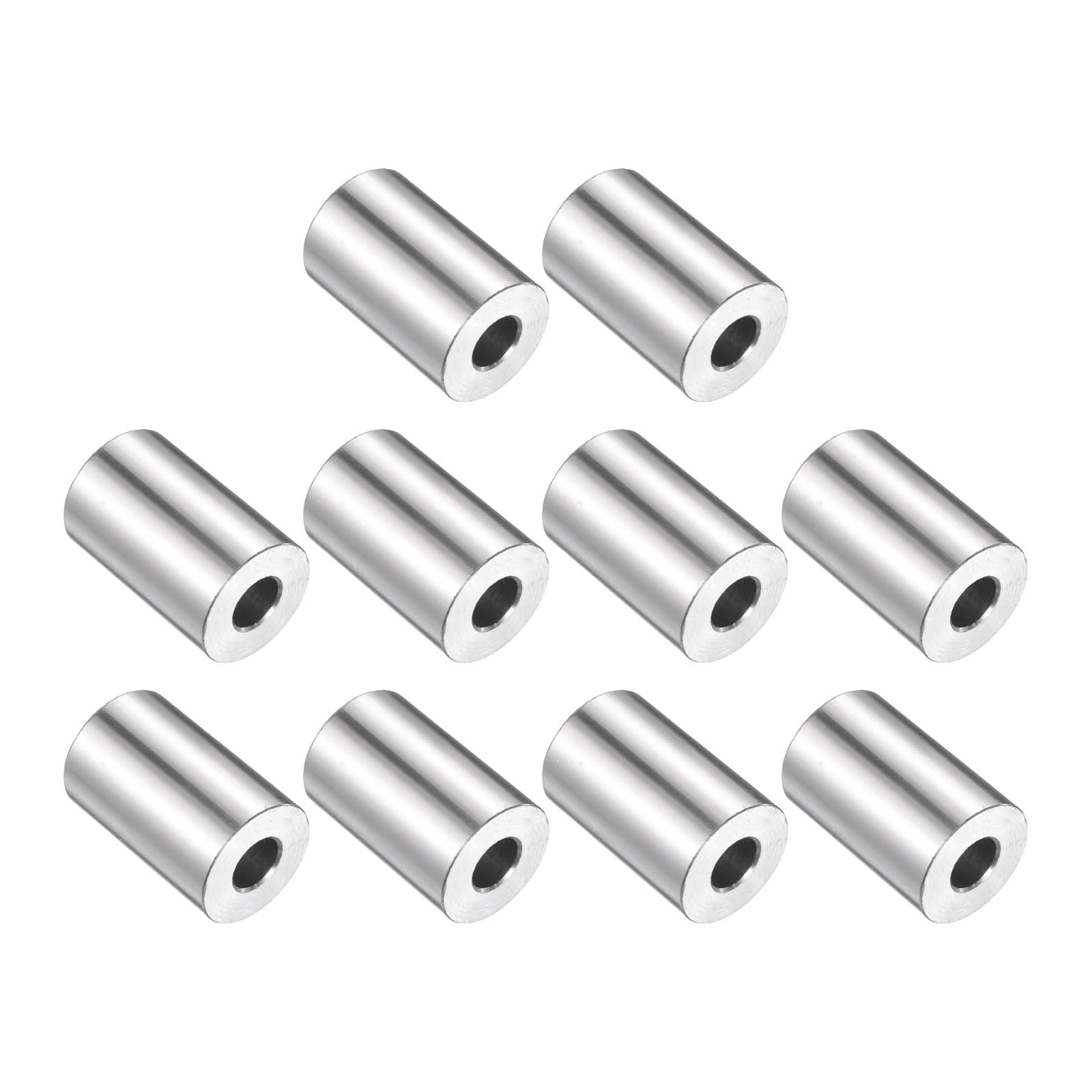 uxcell 10pcs Stainless Steel Spacer 5/16" Bore x 3/4" OD x 1-1/16" Length Screw Bushing Plain Finish Round Metal Spacer for M8 Screws Bolts and Rods