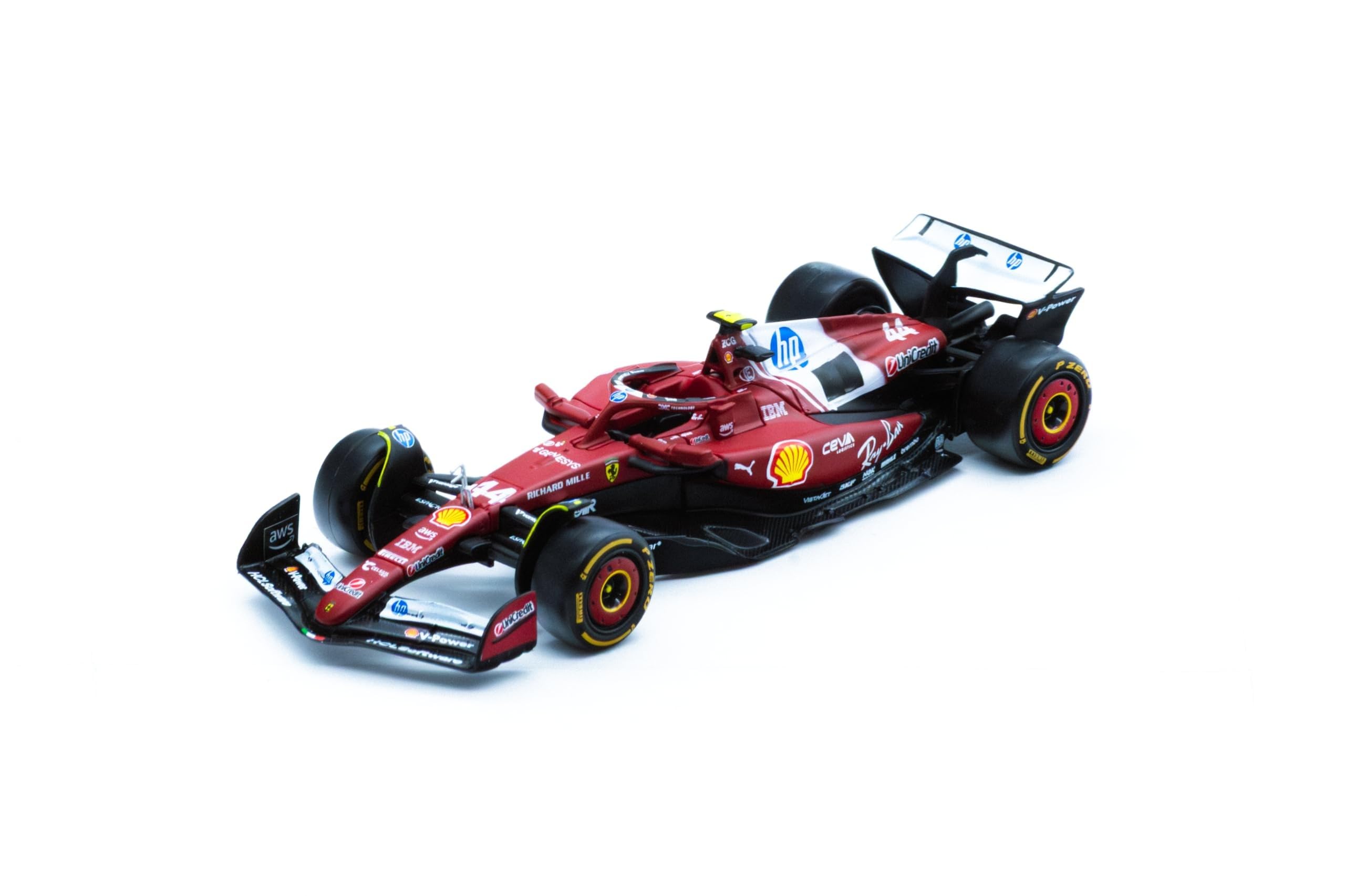 ★直筆サインあり★2025年ルイス・ハミルトン（フェラーリ）ドライバーズカード Amazon | Bburago 2025年モデル 1/43 F1 スクーデリア フェラーリ #44