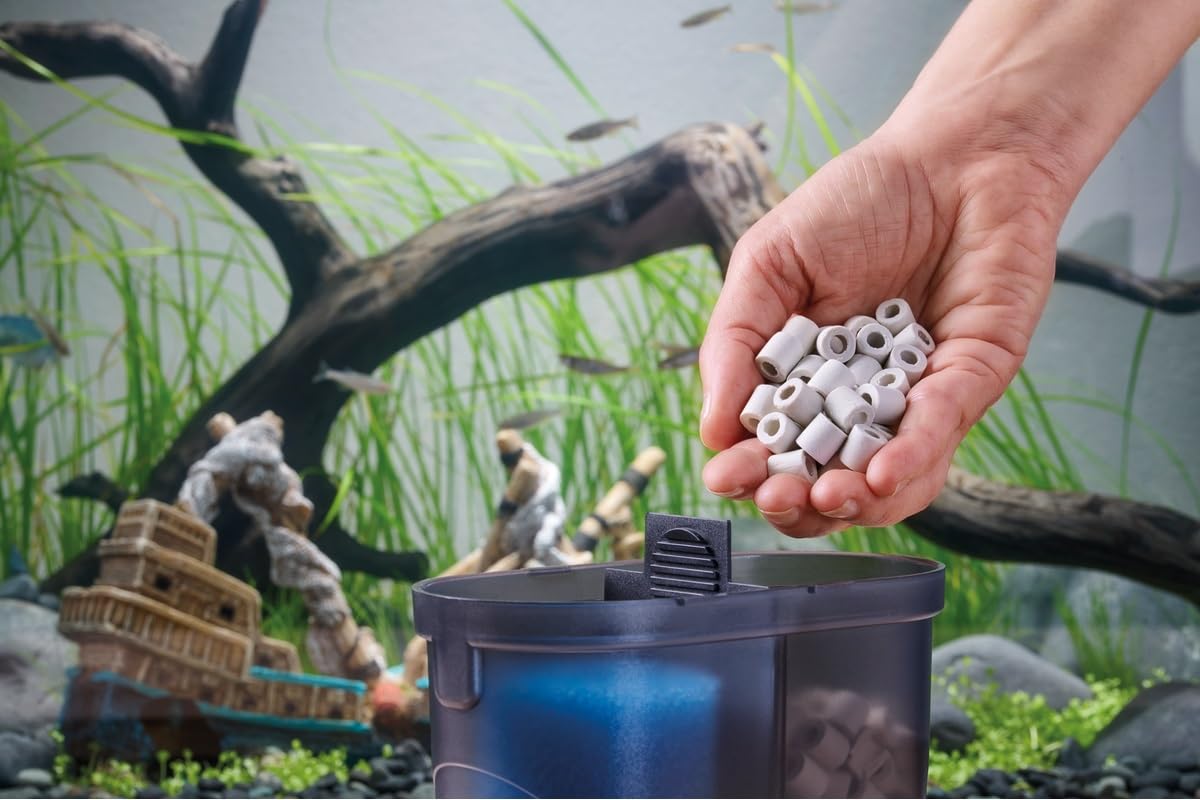Eden 94070 FES 60 Aquarium Außenfilter - geräuscharmes Doppelfiltersystem, für Aquarien bis zu 60 Liter, platzsparendende Aufbewahrung, ideal für Nanoaquarien