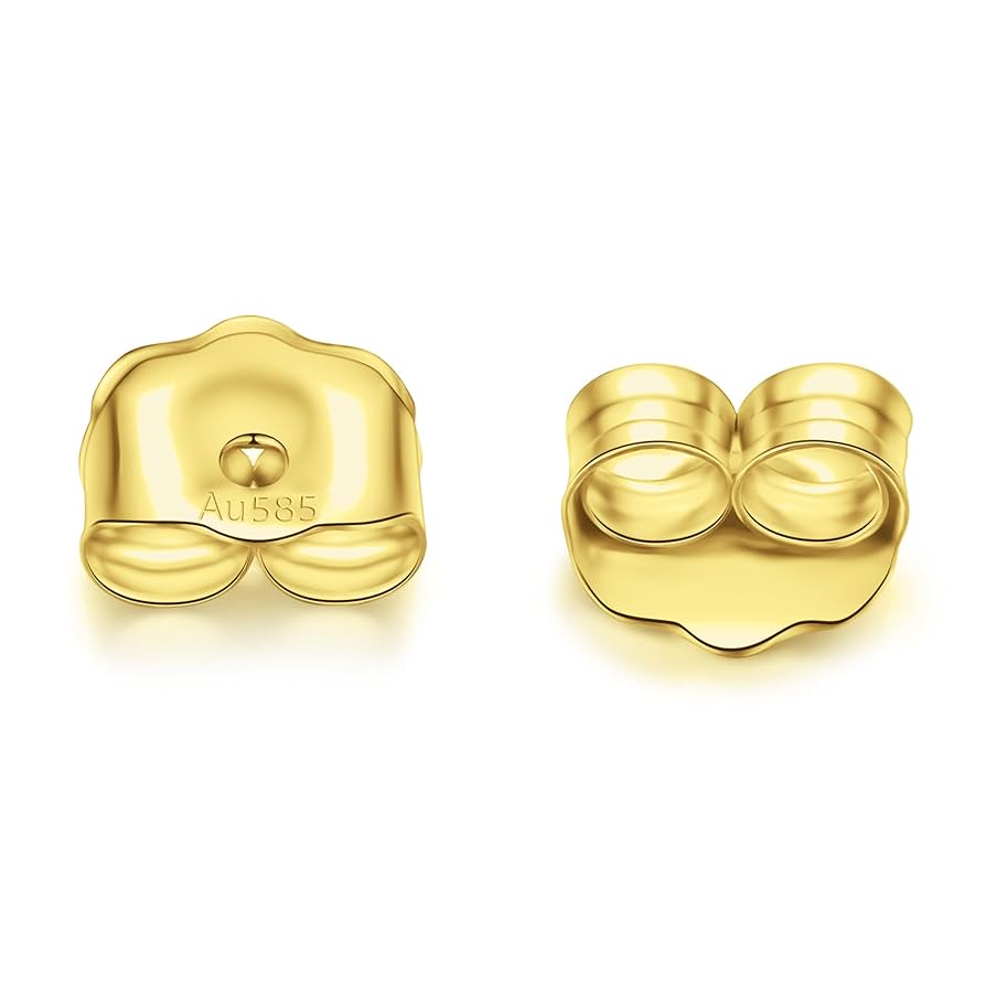 Amazon.com: Gold Earring Backs 14K Real 0.17 Grams AU585