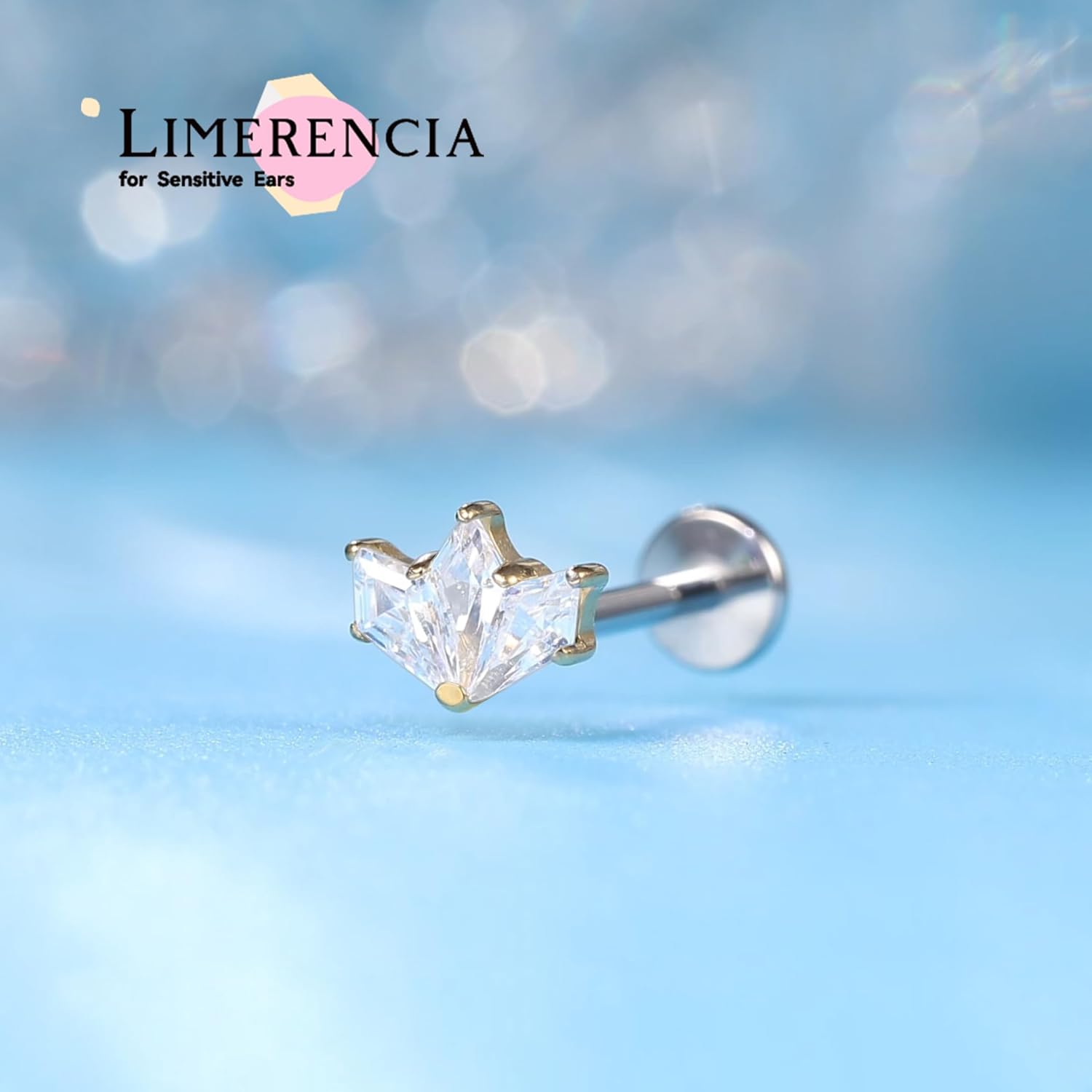 limerencia F136 Hypoallergenic Titanium Flat Back Stud,G23 Implant Grade Press Fit Threadless Earrings 20g 6mm 8mm Push Pin Tragus Cartilage Helix Conch Nose Piercing(1PC) - Image 3