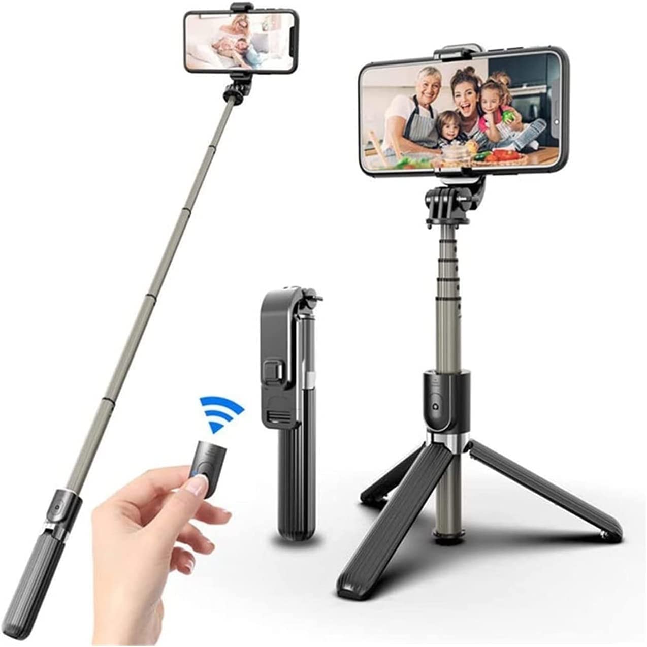 Selfie Stick Trípode, Extensible Bluetooth Selfie Stick con Control Remoto inalámbrico