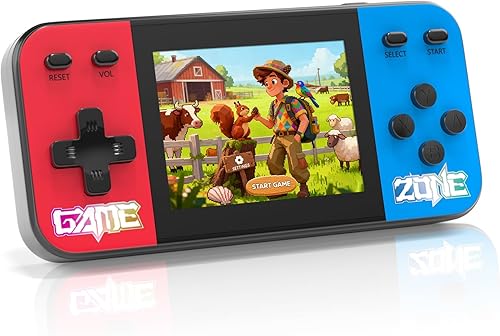 Consola de juegos de mano para niños, 240 videojuegos retro precargados con pantalla LCD 3.0, batería recargable, mini juguete electrónico, regalo