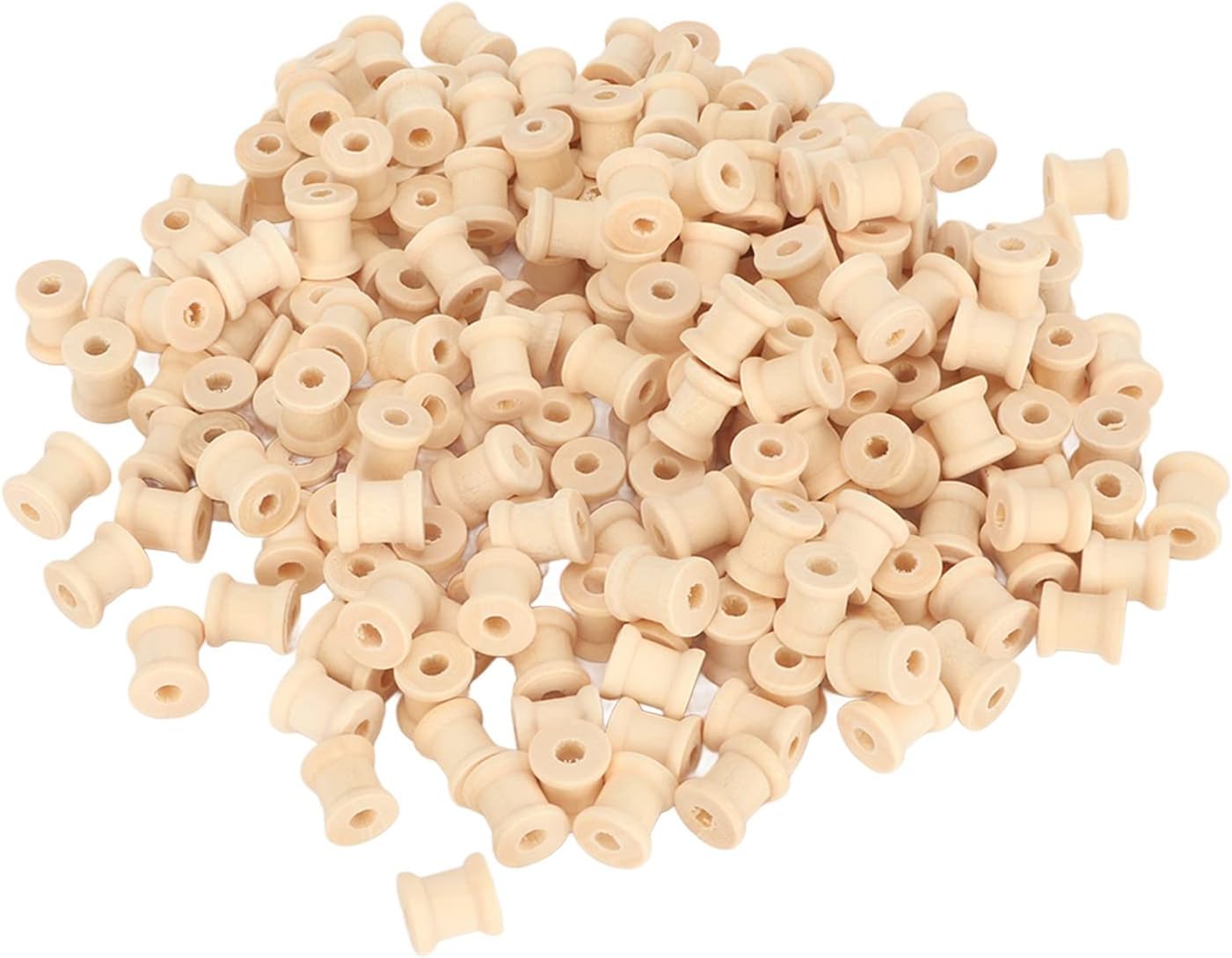 Amazon.com: Pssopp 200Pcs Mini Unfinished Wooden Spools 0.55x0.51in ...