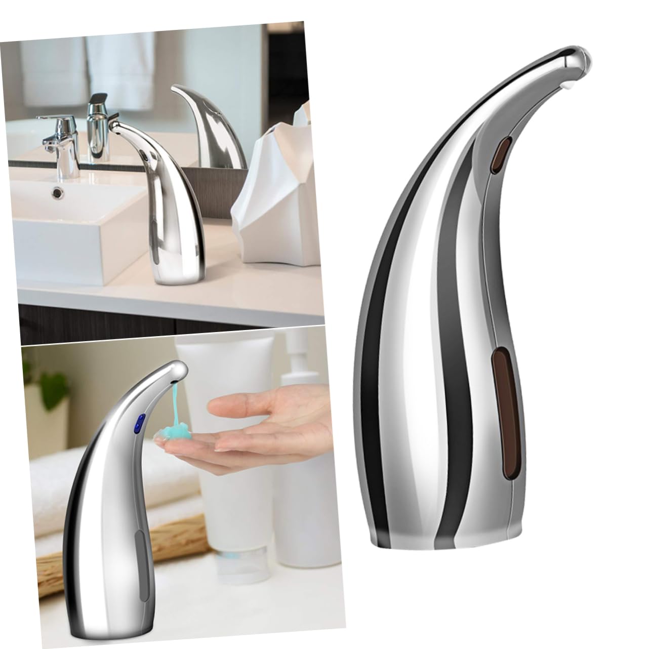 Dispensador Automático de Jabón Abs sin Contacto, 300ml, Sensor de Movimiento, Uso en Cocina y Baño, Soap Dispenser Kitchen