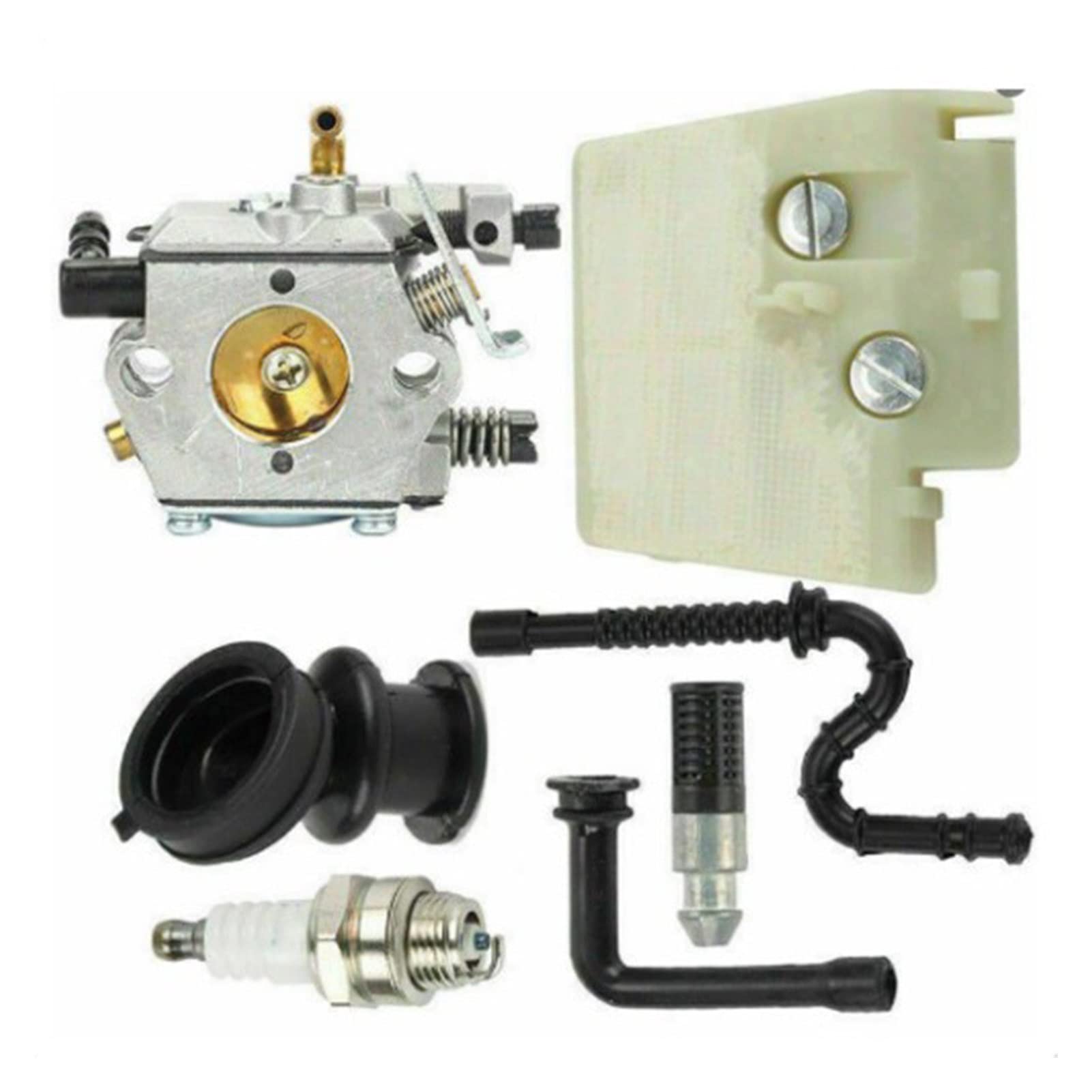 QDDJMRBDFC Carburetor Brushcutter Carburetor For St-ihl 024 026 MS240 MS260 Wal-bro WT-194 Chainsaw Carburetor Air Filter Spark Plug Kit Gardening supplies
