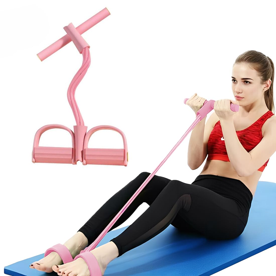 Corda Di Tensione Multifunzionale, Espansore Per Sit-up E Bodybuilding Corde Per Trazione A Pedale Attrezzo Per Esercizi Per Le Gambe A 4 Tubi Blu Fei Yu 90921694