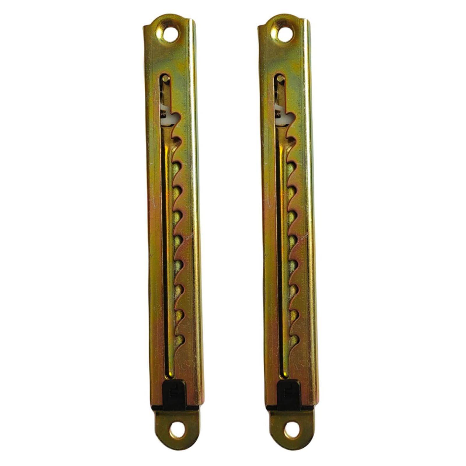 2 Pcs Adjustable Lifting Rod Hinges, 10 Gear Colored Zinc Lifting Bracket Hardware Hinge for Massage Couch Beds Desk Lids Tables (Model A)