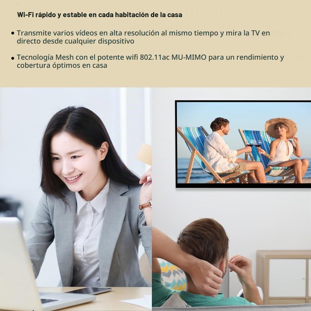 Strong, MESHKIT2100 Atria - Sistema WiFi de 5 Malla para el hogar: Cobertura 200 m2. Más área de Sombra - Booster tu WiFi a 2100 MBps. 2 Puertos Gigabit Ethernet para Box a Internet.