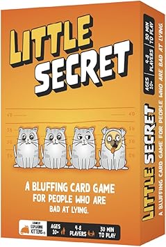 Little Secret | Bluffing Board Game for Family and Friends | an Exploding Kittens Card Game Collaboration | Award-Winning Board Game for 4-8 Players