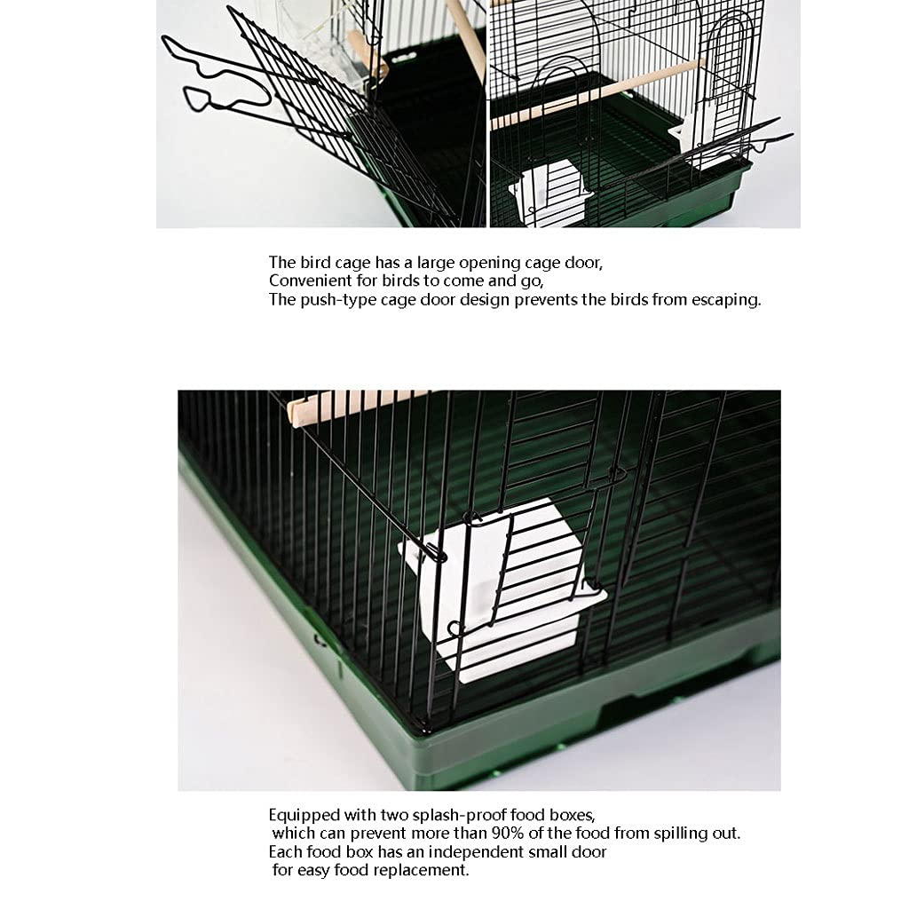 Gabbia per Uccelli e Pappagalli Fashion Grande Metal Parrot Cage Allevamento Cage Monk Xuanfeng Tigre Skin Large Bird Cage Parrocchetto Cage Toy Shelf per Canarini, Cocorite e Uccelli Esotici