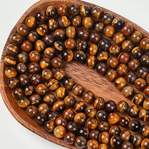 Image of 51pcs Natural Beads Round Yellow Tiger Eye Gemstone Beads Loose Beads 6 MM || Feng Shui || Gemstone || Reiki || Healing ||टाइगर आई /टाइगर स्टोन