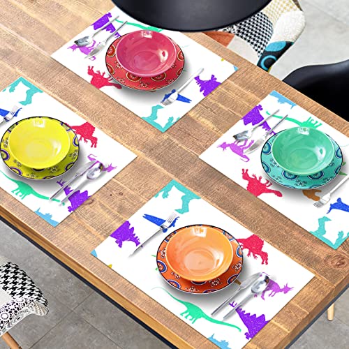 Sets de table dinosaures antidérapants et résistants à la chaleur pour enfants - 8