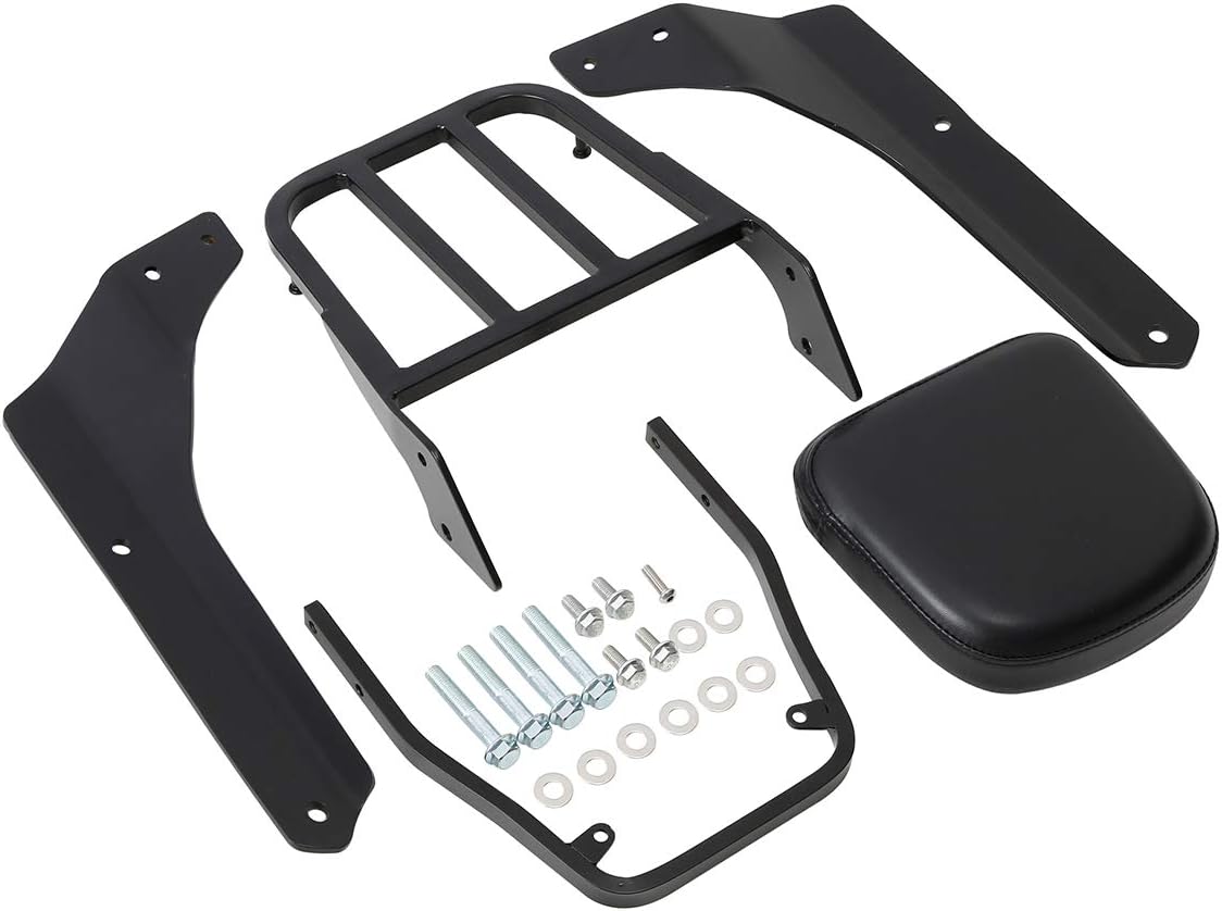 Sissy Bar Backrest Tall 15 inch w/Luggage Rack Fit for Honda Shadow Phantom 750 VT750C2B 2010-2019 Spirit 750 VT750C2 2007-2014 Black