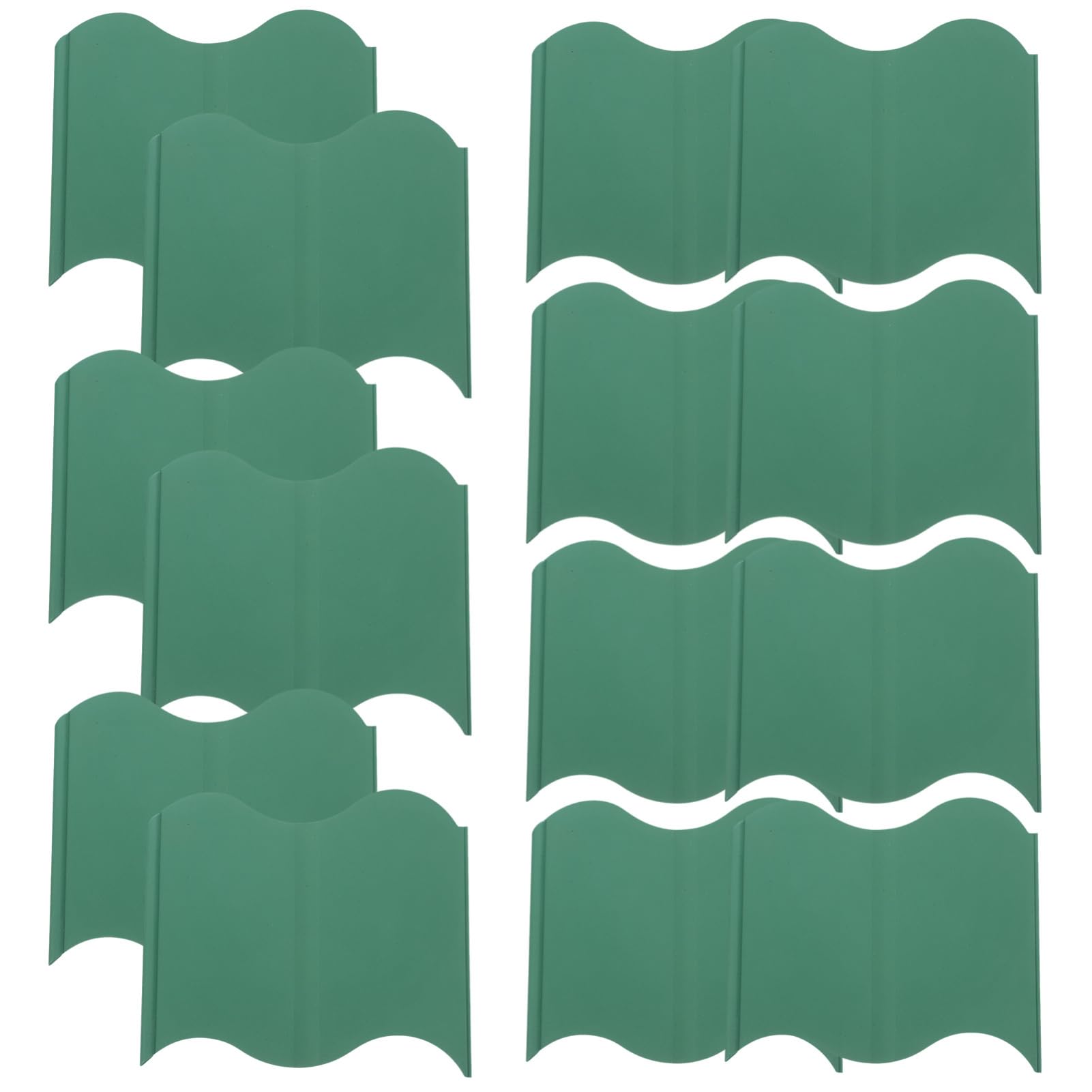 Holibanna 20pcs Garden Fence Border Landscaping Edging for Flower Beds Decorative Fencing Easy Installation Sturdy Plastic Weatherproof