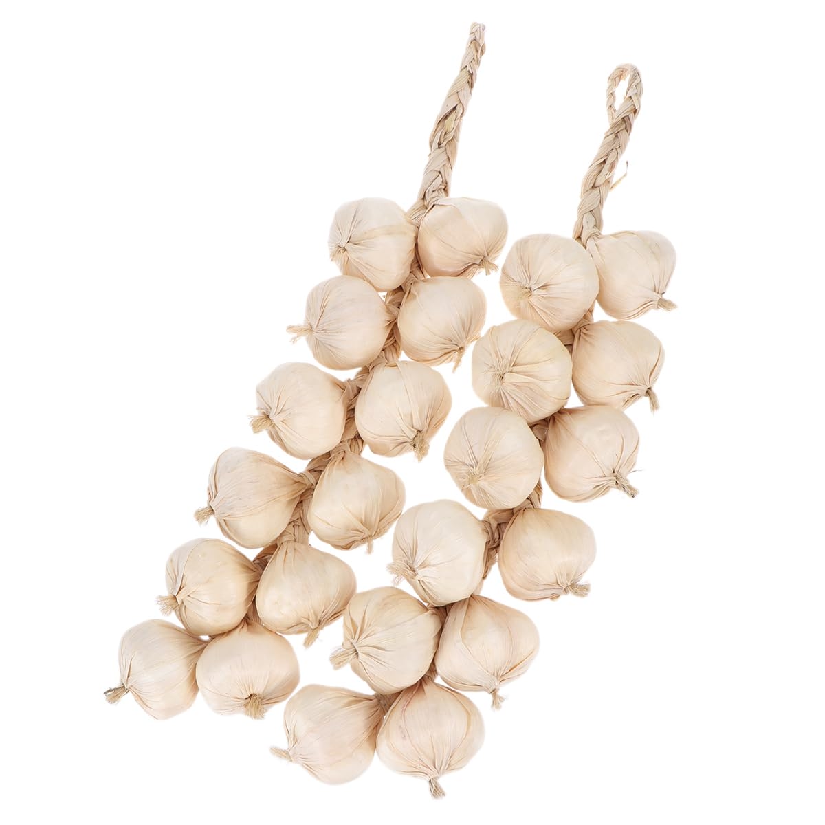 Nuobesty Khaki 2Pcs Artificial Garlics Hanging Fake Garlics Faux Foam Garlics On Strings For Kitchen Garden Indoor Decoration Photography Props