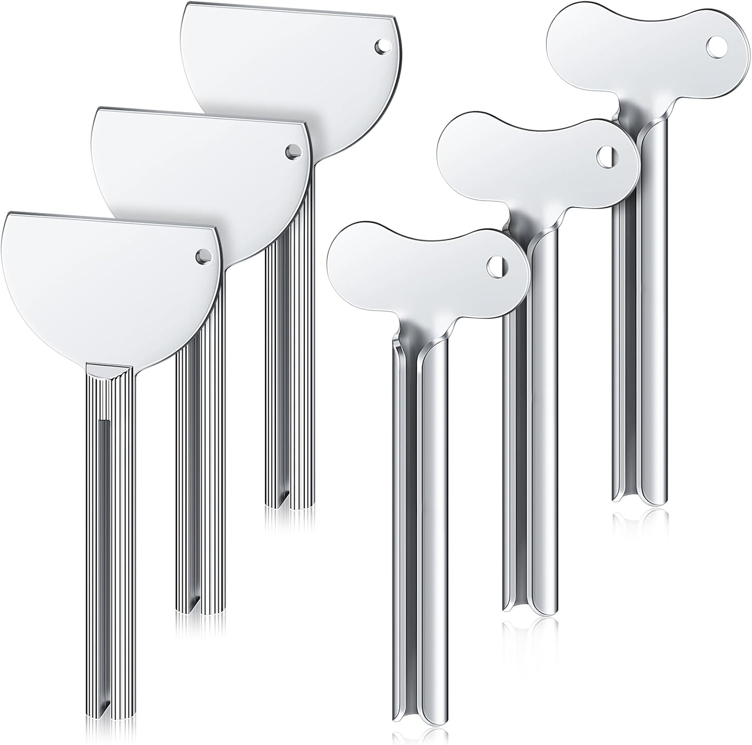6 Pieces Metal Toothpaste Squeezer Stainless Steel Tube Squeezer Key Roller Tube Creams Paint