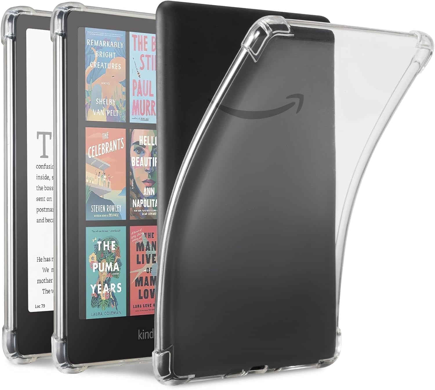 iCare Case for Kindle Paperwhite12th Generation 2024 7" inch, TPU Soft Lightweight Protective,Device Safety, Sleek Design,E Reader Cover Anti-Scratch Back Shockproof Kindle Case SA569P (Clear)-image-42