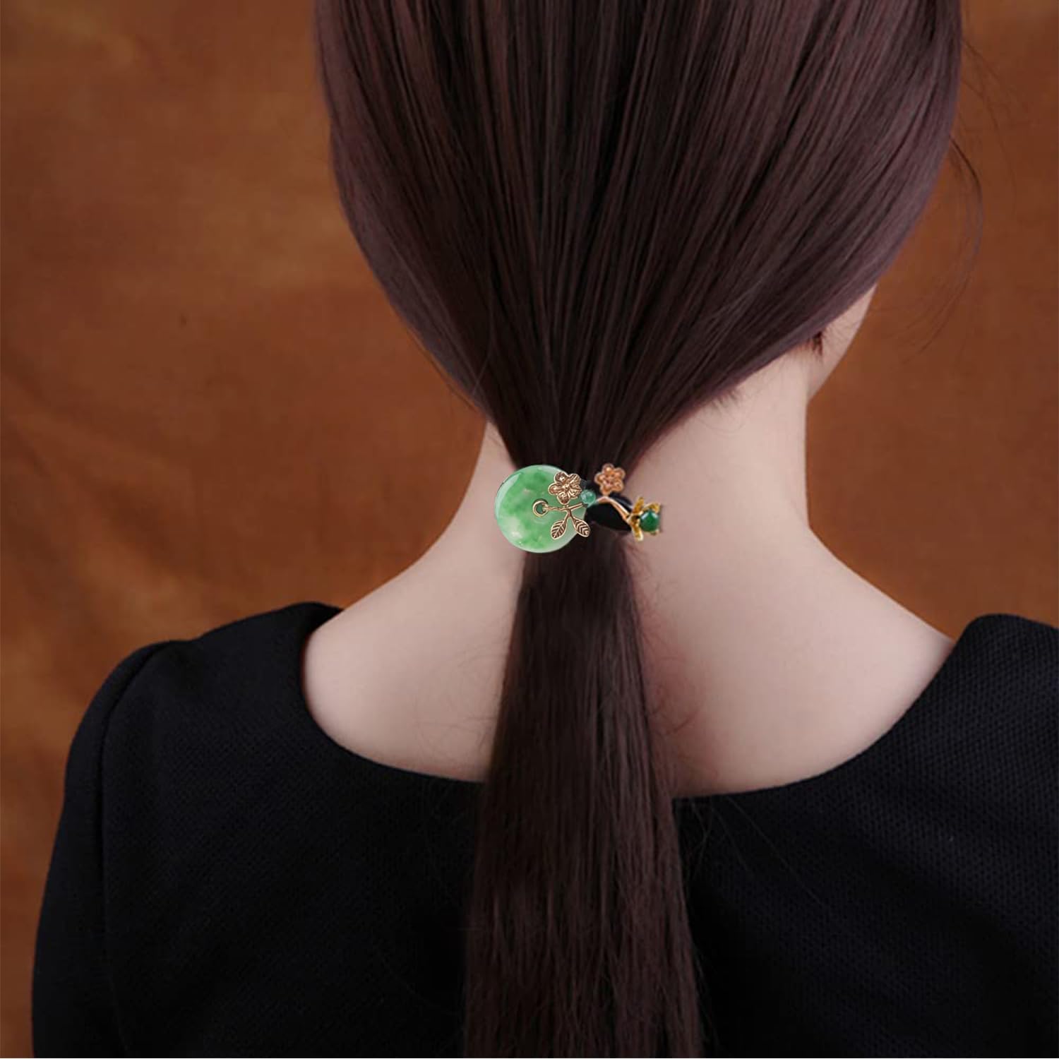 Amazon.com : Vintage Chinese Natural Jade Gemstone Hair Tie, Retro