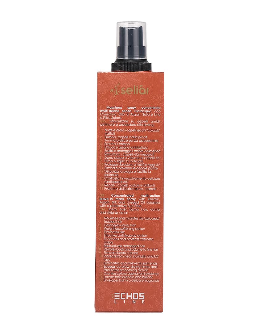 Echos Line Seliar Argan Total One Leave in Mask Spray 200ml/6.76oz Free Starry Sexy Kiss Lip Plumping 10 Ml