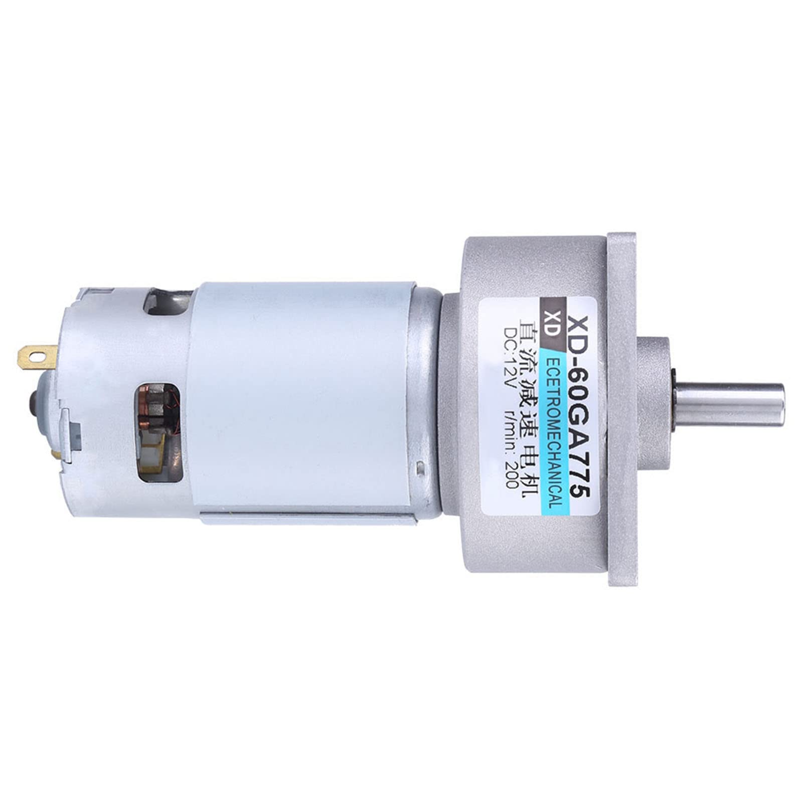 Motoriduttore, 60GA775 Motoriduttore DC 12V 35W DC con Micro Ventola Regolabile a Coppia Elevata (200 giri/min)