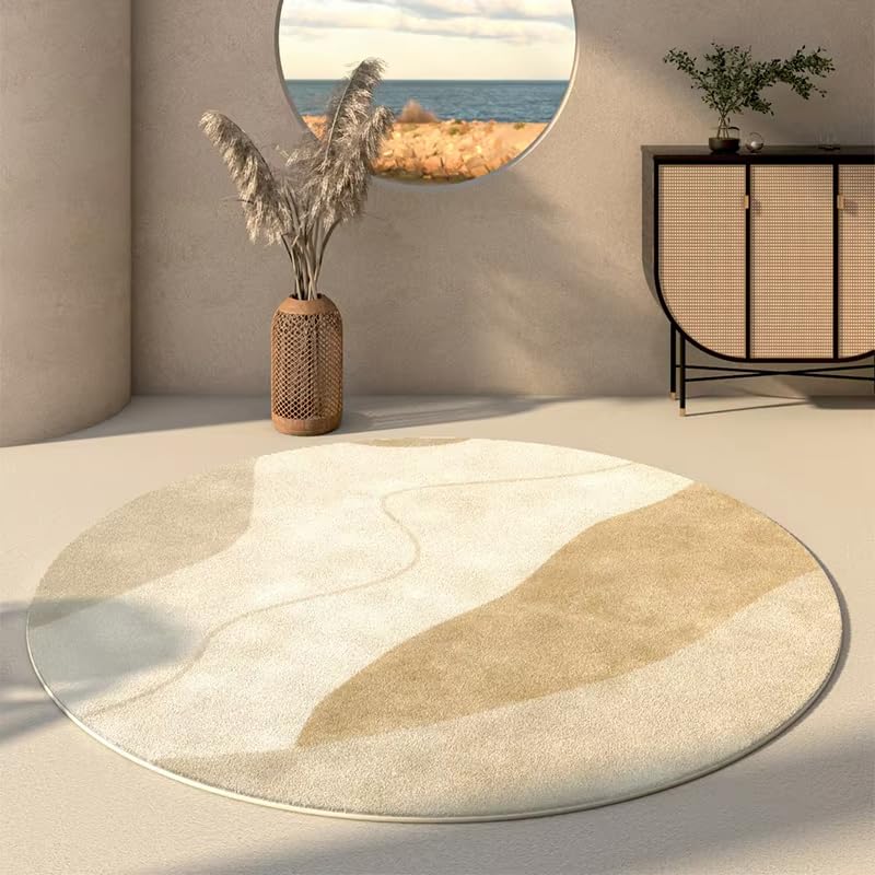 Grand tapis pour salon et chambre style wabi-sabi doux et moderne 170 cm