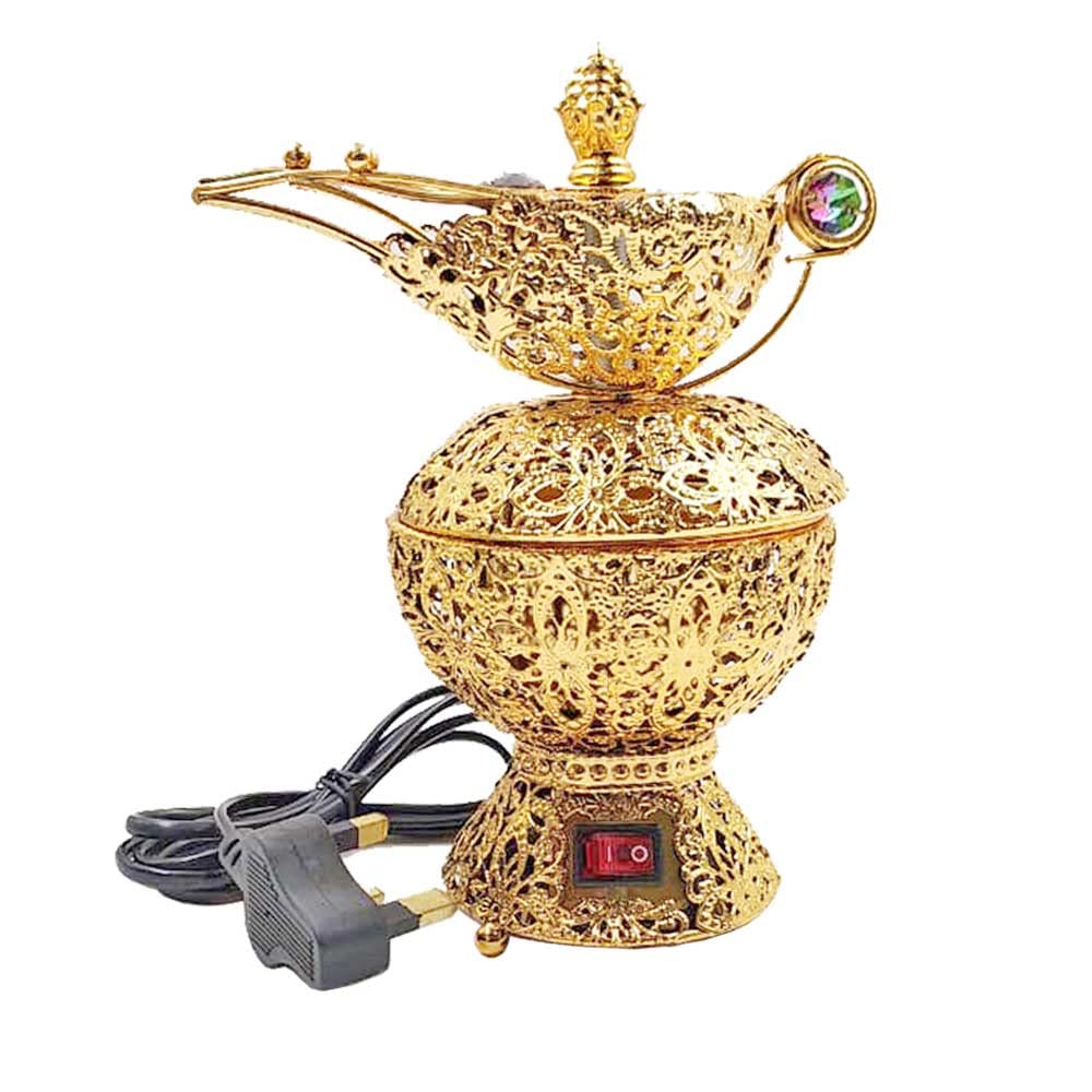 Bakhoor BoSidinOud Bakhoor Incense Burner Electric Oud Holder Pot Design Gold – WF-118