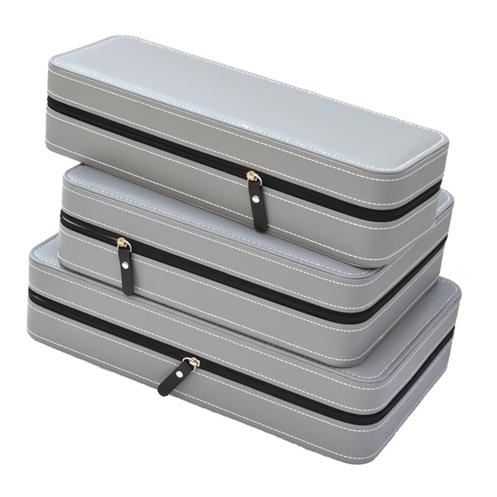 Uhrenbox 2/4/6/8/10/12 Slots Uhr Koffer Organizer Tragbare Zipper Uhr Fall Armbänder Männer und Frauen der multifunktionale Display Box Uhrenkoffer(04)