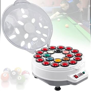 Billiard Ball Cleaner - Automatic Snooker Polishing Machine, Clean & Care for Pool Balls - 16/22 Balls, British and American Style - Pool Ball Polishing Washing Machine