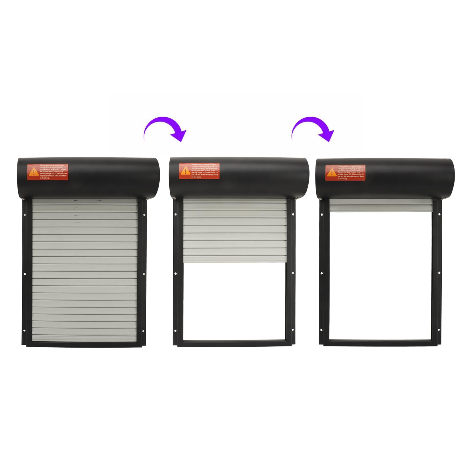 Apriporta Automatico per Pollaio, Porta per Tapparella Elettrica, Strumento di Apertura Manuale in Metallo per Oche, Anatre e Polli con Display a LED per Fattoria (Black)