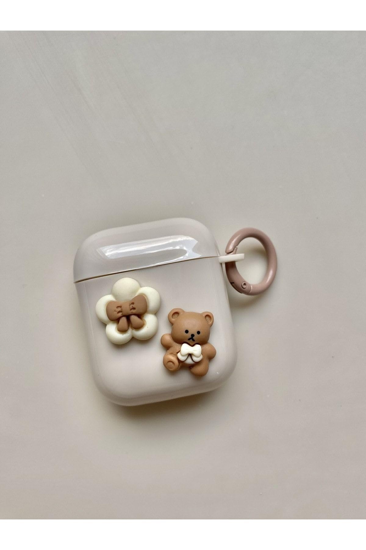 PSR aksesuar Ayıcık 2. Nesil Ayıcıklı Airpods Kulaklık Kılıfı ile uyumlu
