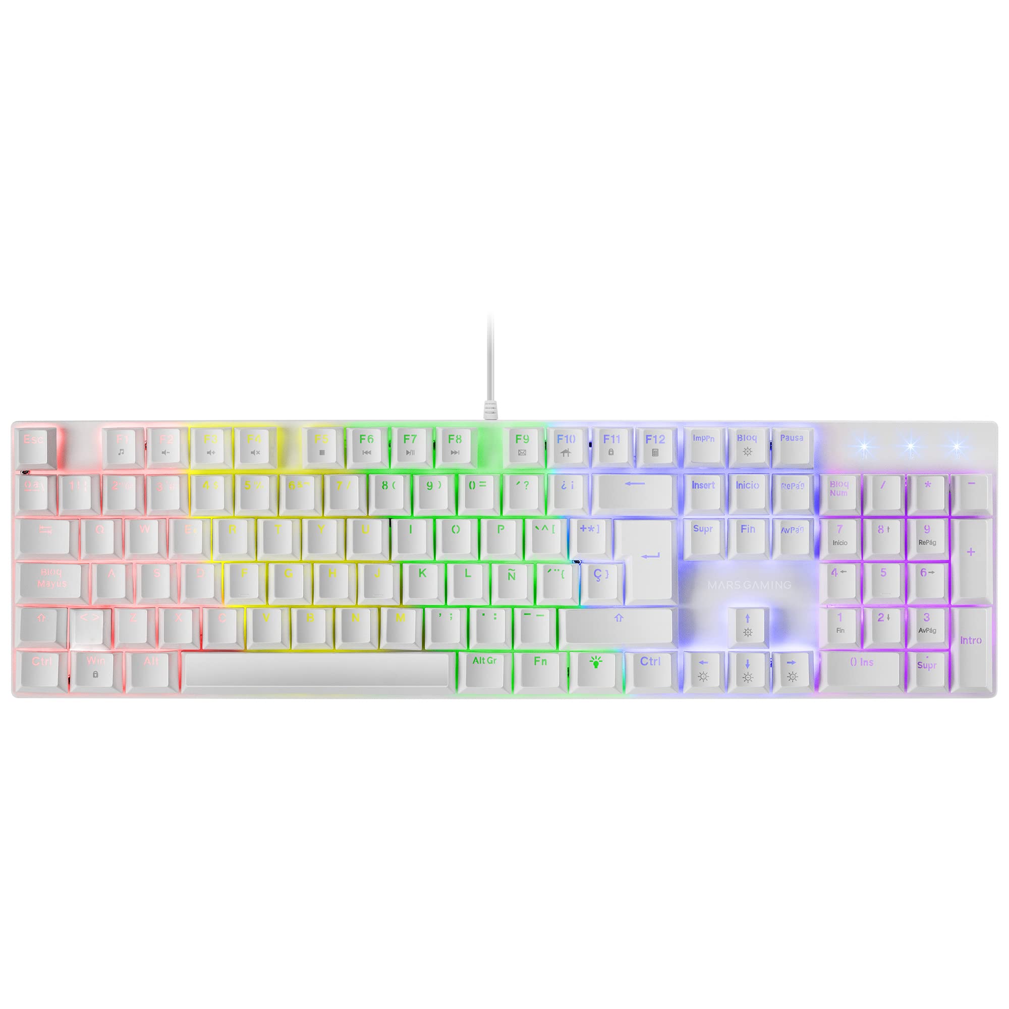 Mars Gaming MKPRO, Español, Teclado Mecánico Gaming Completo, RGB Chroma, Switches Hot-Swap Mecánicos, Antighosting, Rueda de Control, Software, Multiplataforma, Switch Azul, Negro — view 9