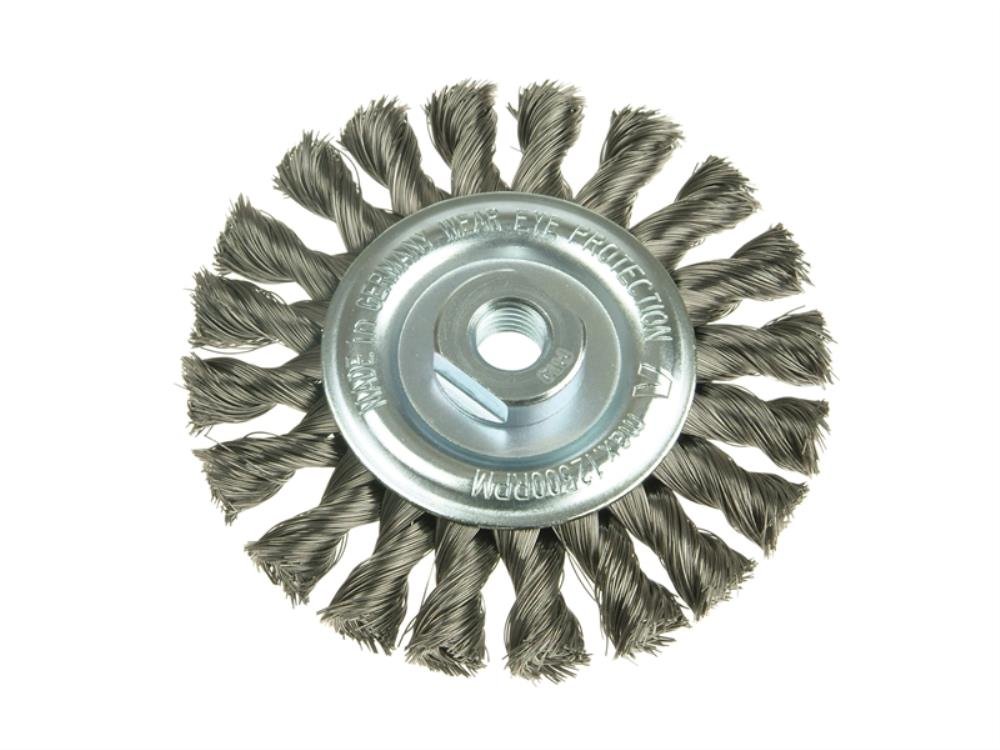Brosse roue Lessman Knot D100 pour un décapage agressif de la rouille