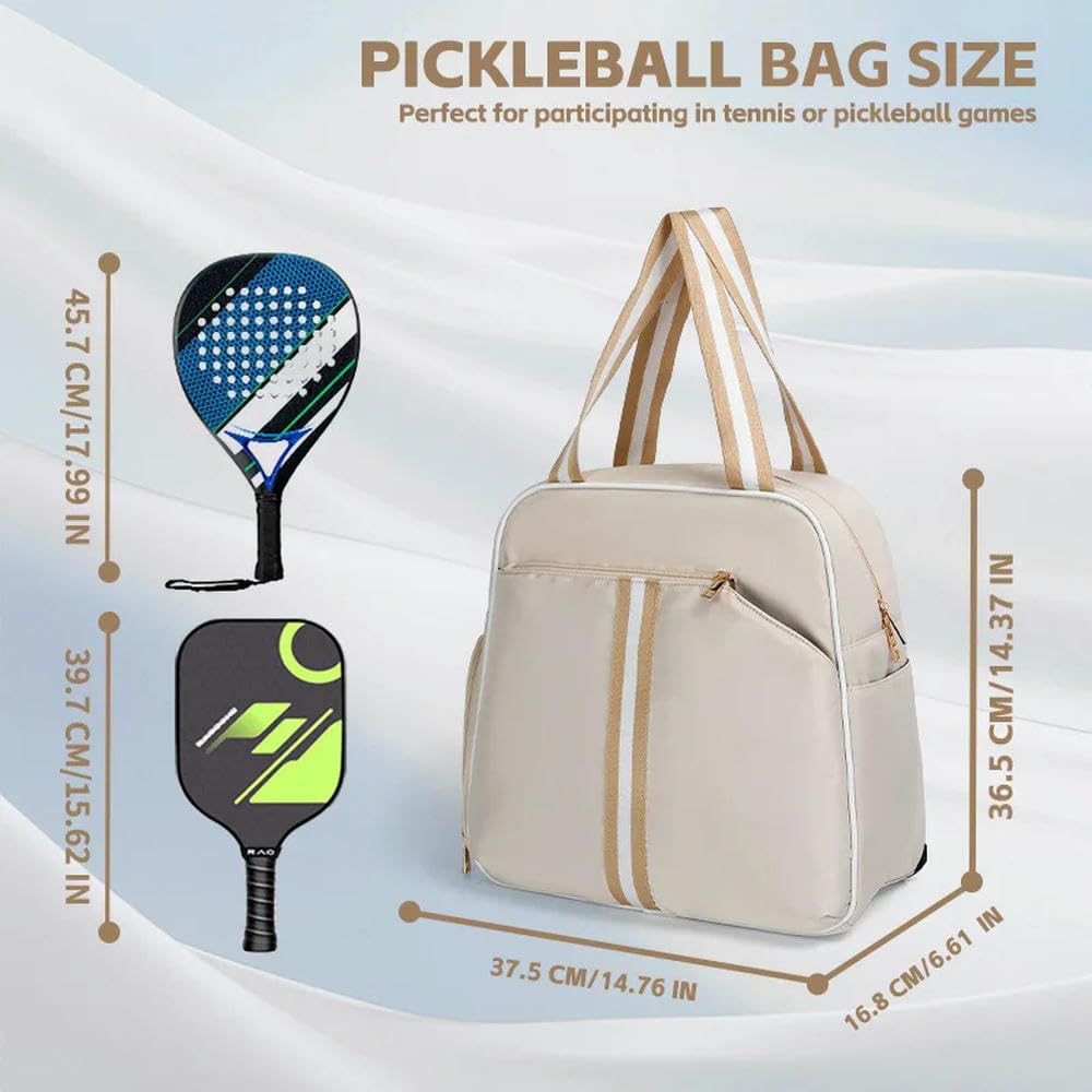 JCVBN - Bolsa de mano unisex para pickleball, raqueta de pádel, raqueta de bádminton, multifuncional, para exteriores, gimnasio, deportes, yoga